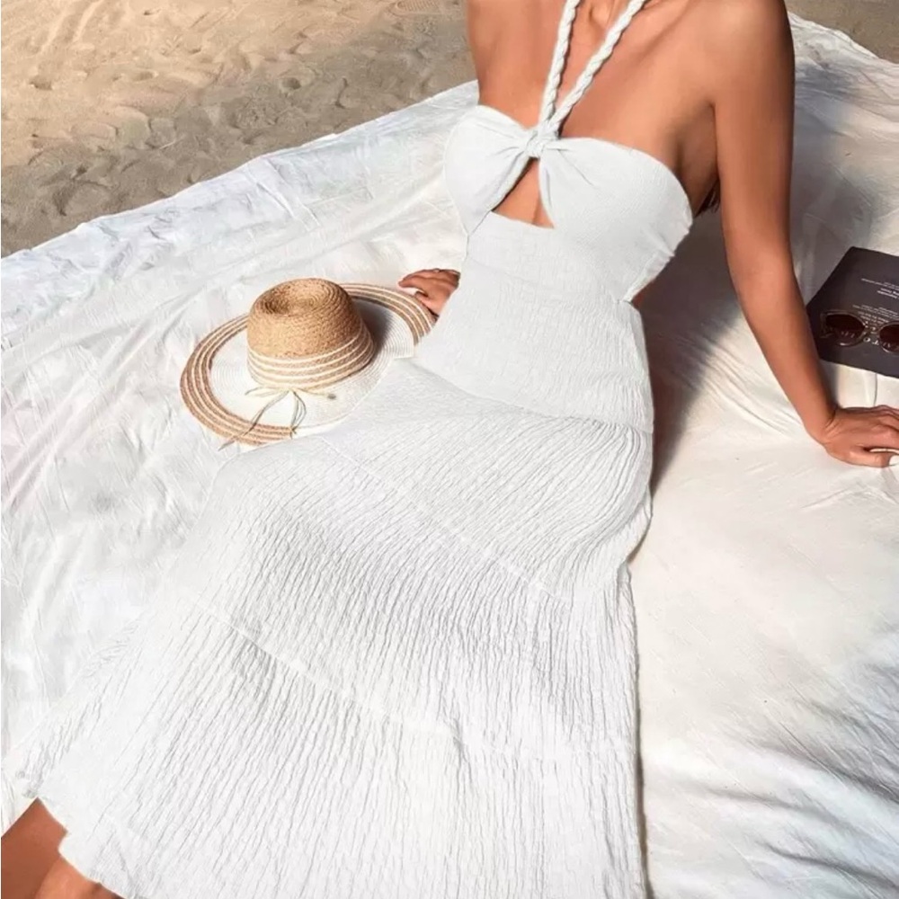 SHEIN Strapless White Dress